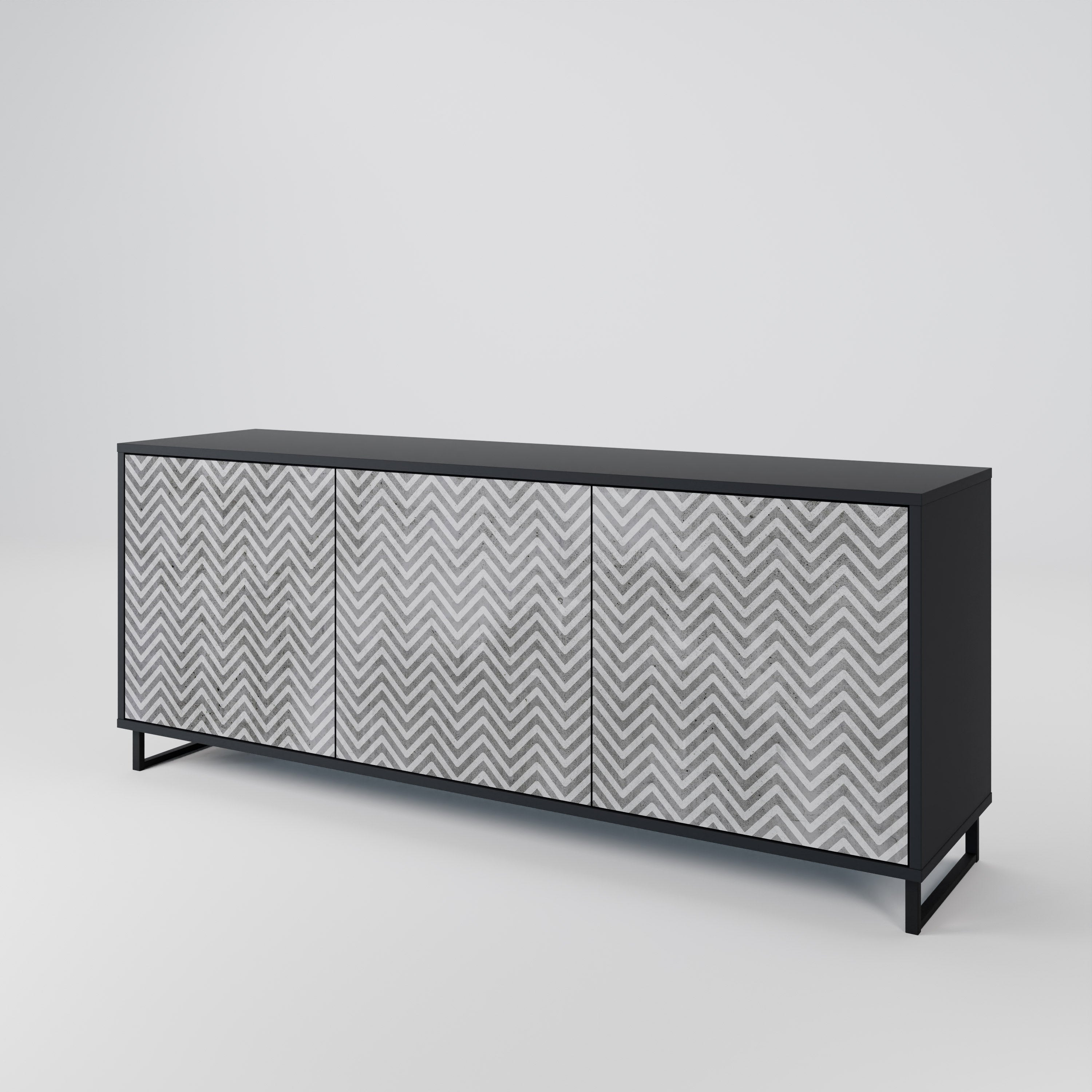 CONCRETE ZIG ZAG 3-Door Sideboard