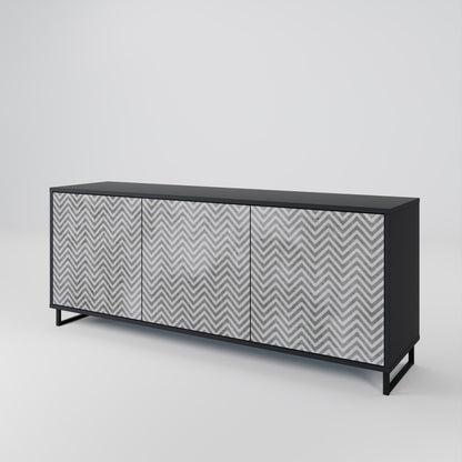 CONCRETE ZIG ZAG 3-Door Sideboard
