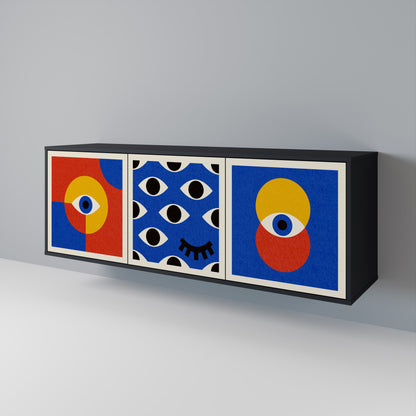 GEOMETRIC EYES 3-Door Sideboard