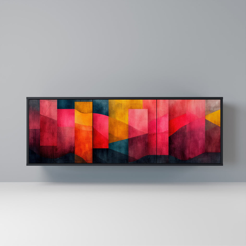 Buffet 3 portes COLORFUL SOUNDS en finition noire