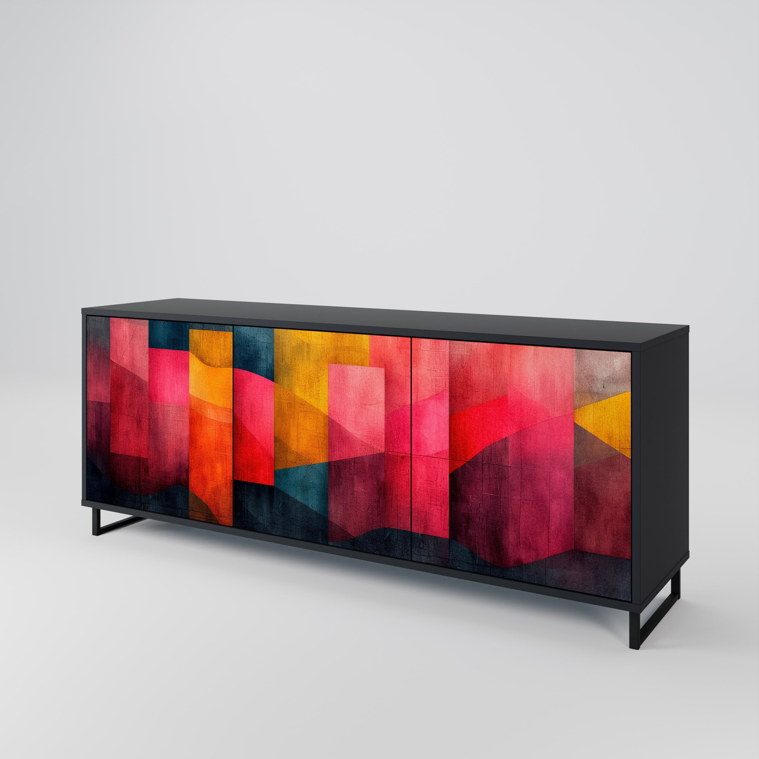 Buffet 3 portes COLORFUL SOUNDS en finition noire