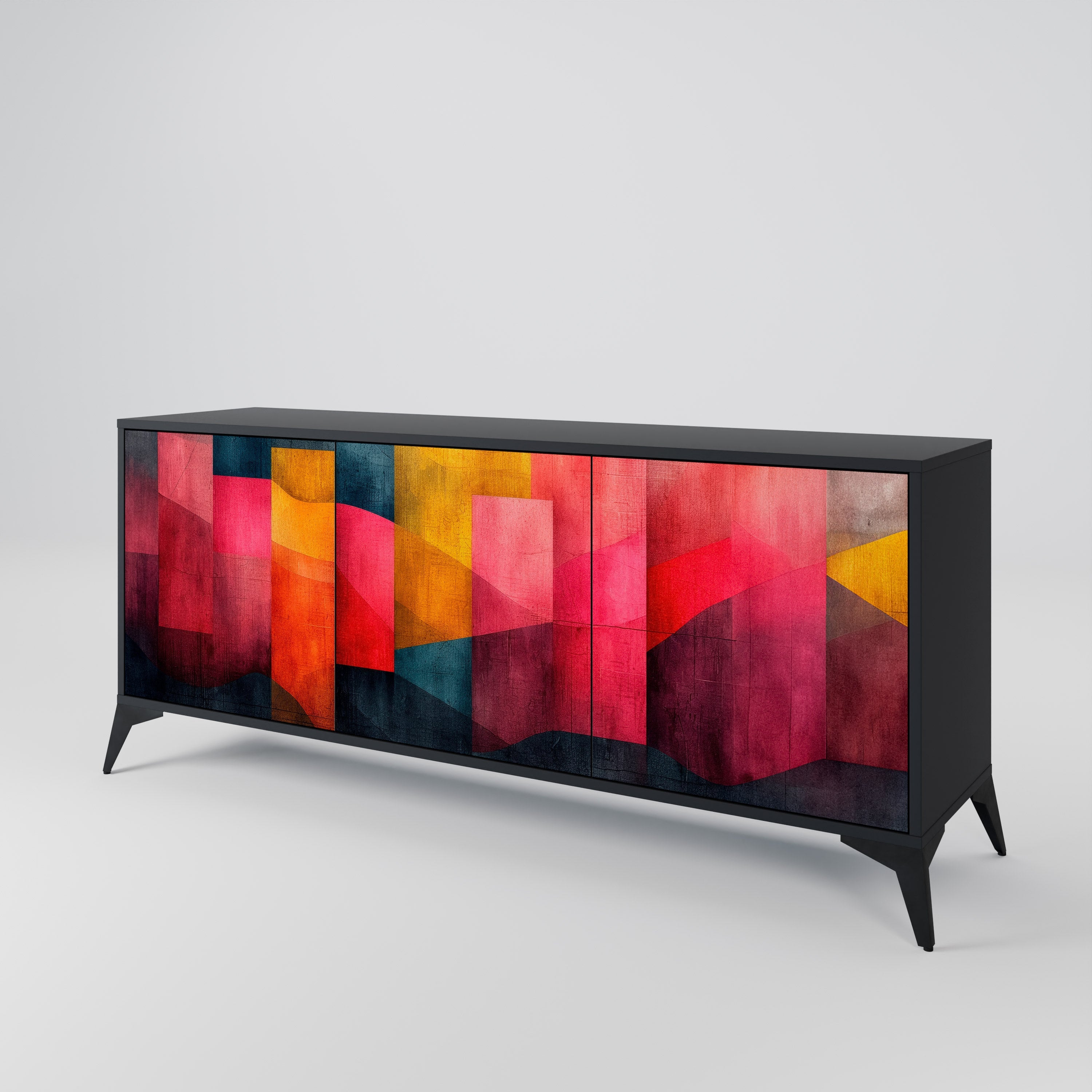 Buffet 3 portes COLORFUL SOUNDS en finition noire