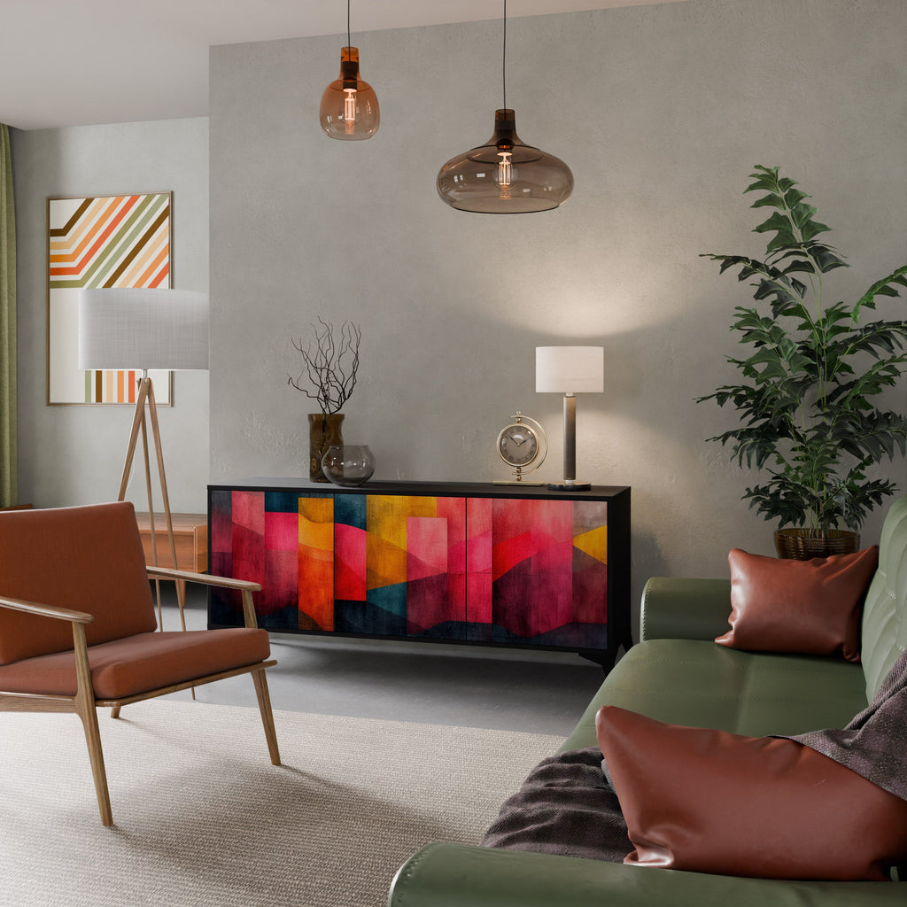 Buffet 3 portes COLORFUL SOUNDS en finition noire