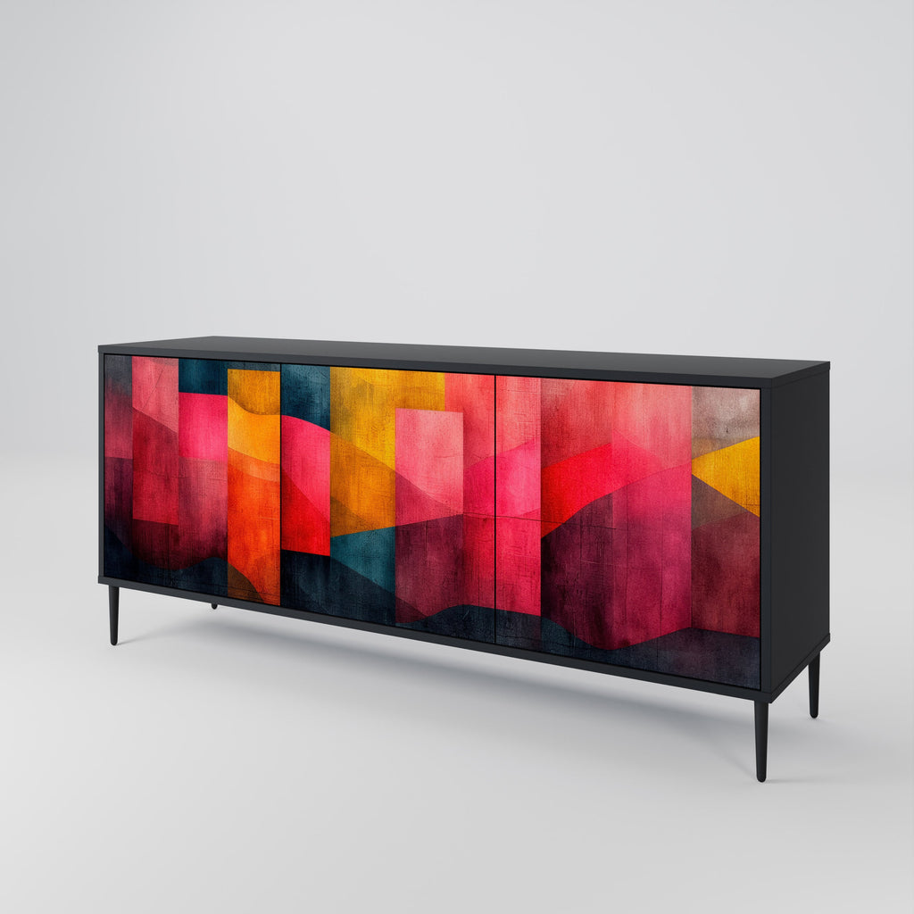 Buffet 3 portes COLORFUL SOUNDS en finition noire