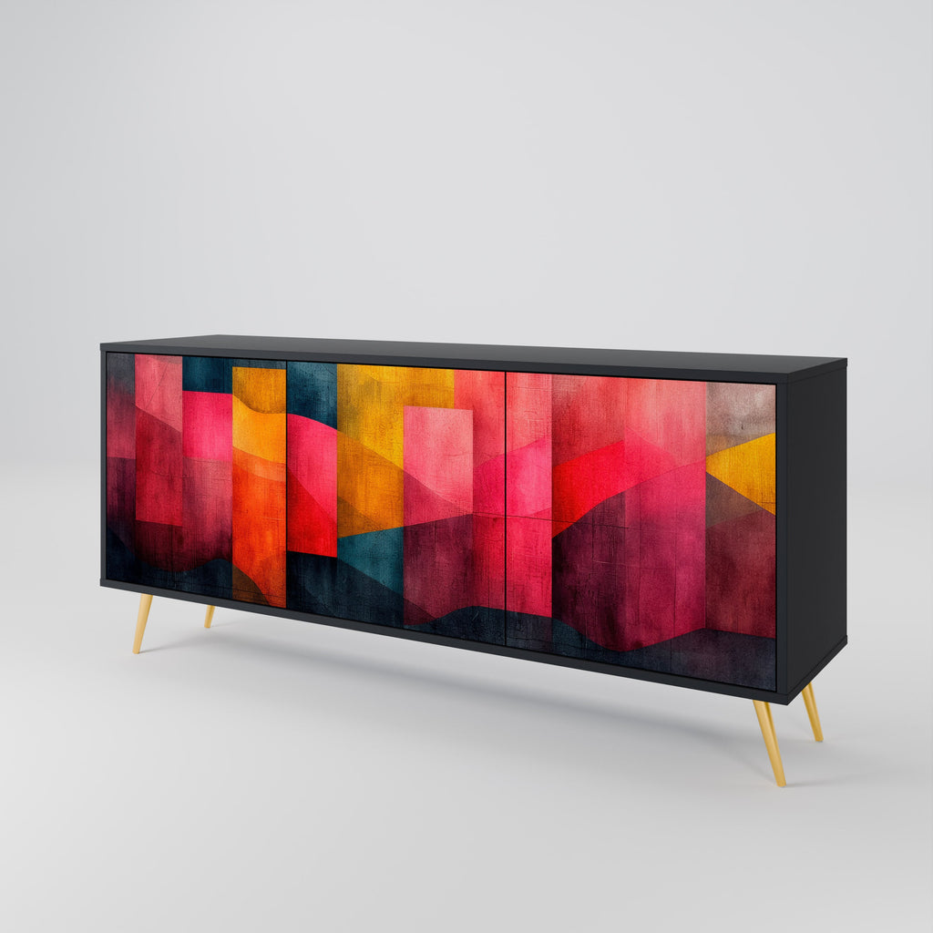 Buffet 3 portes COLORFUL SOUNDS en finition noire