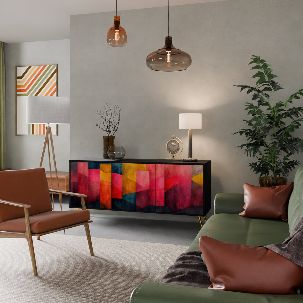 Buffet 3 portes COLORFUL SOUNDS en finition noire