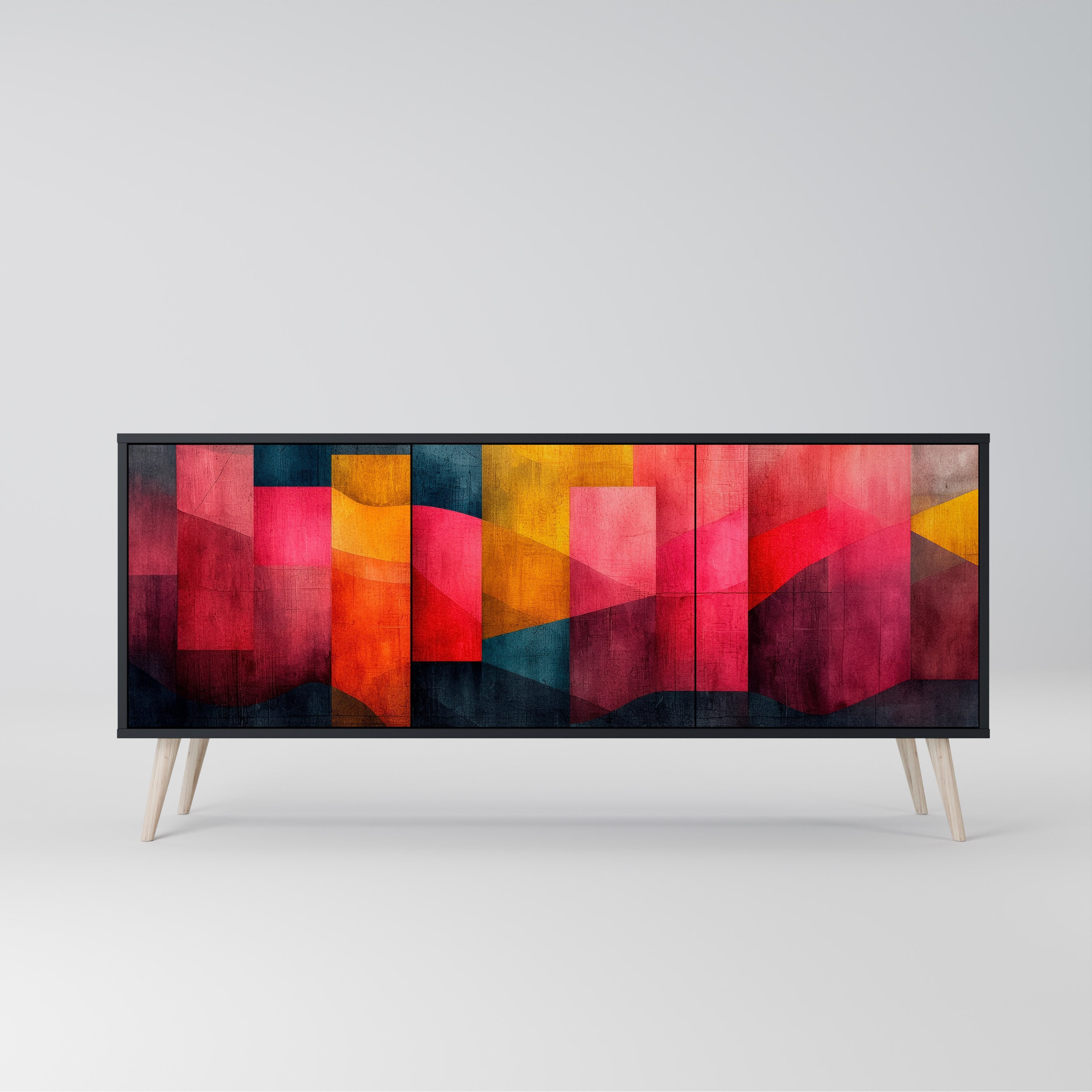 Buffet 3 portes COLORFUL SOUNDS en finition noire