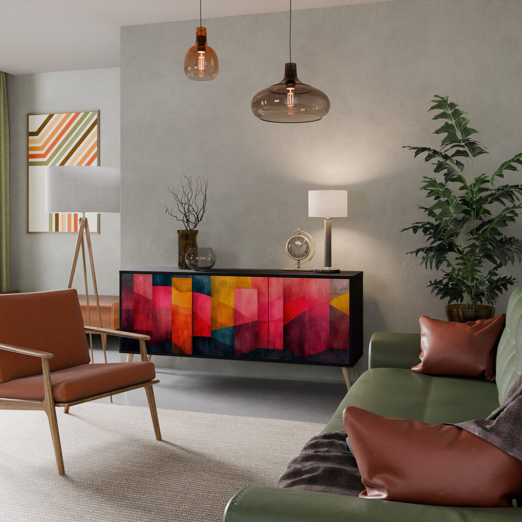 Buffet 3 portes COLORFUL SOUNDS en finition noire