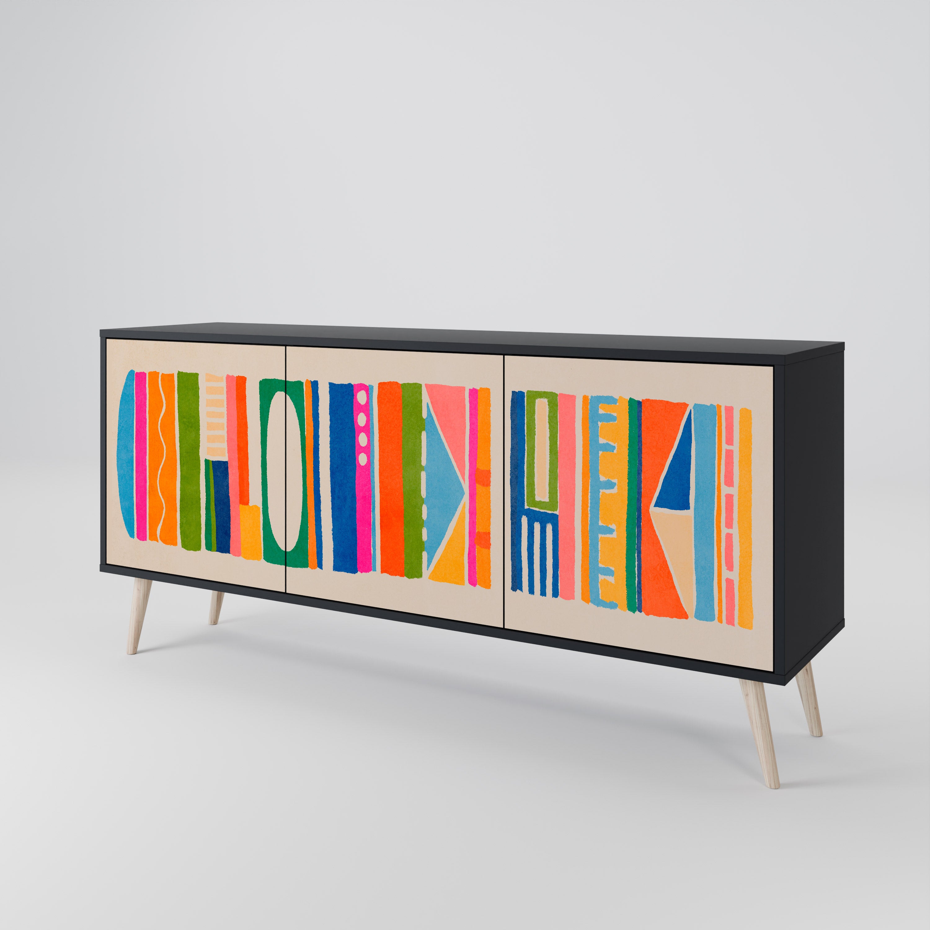 GEOMETRIC SHINE 3-Door Sideboard