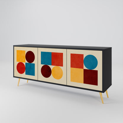 GEOMETRIC PUZZLE 3-Door Sideboard