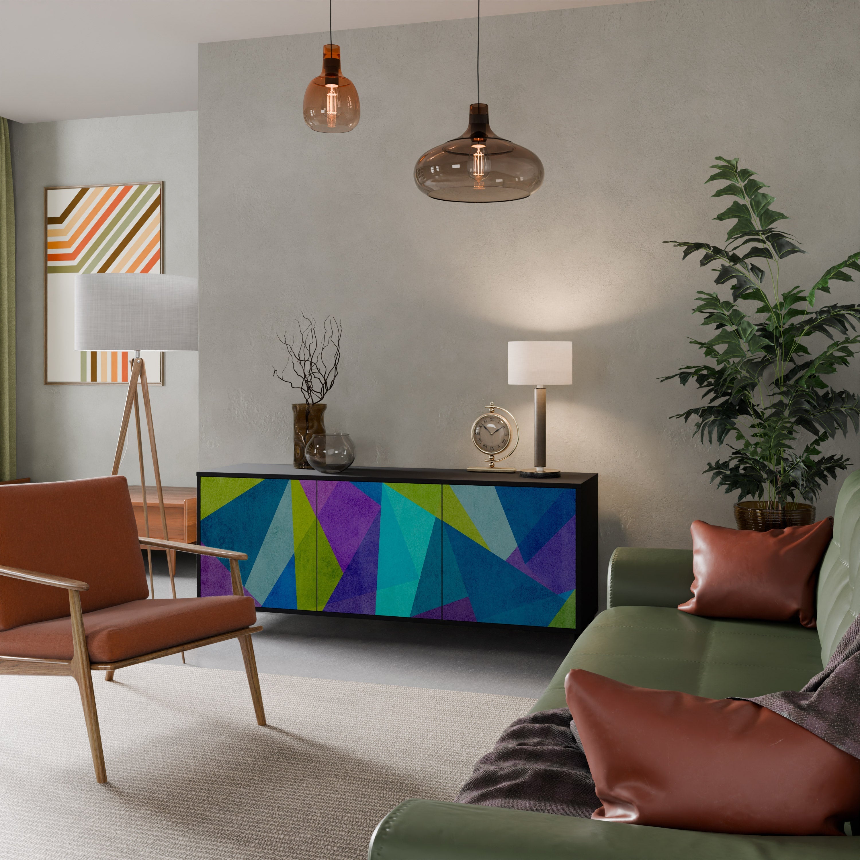 Buffet 3 portes COLD SHOWCASE en finition noire