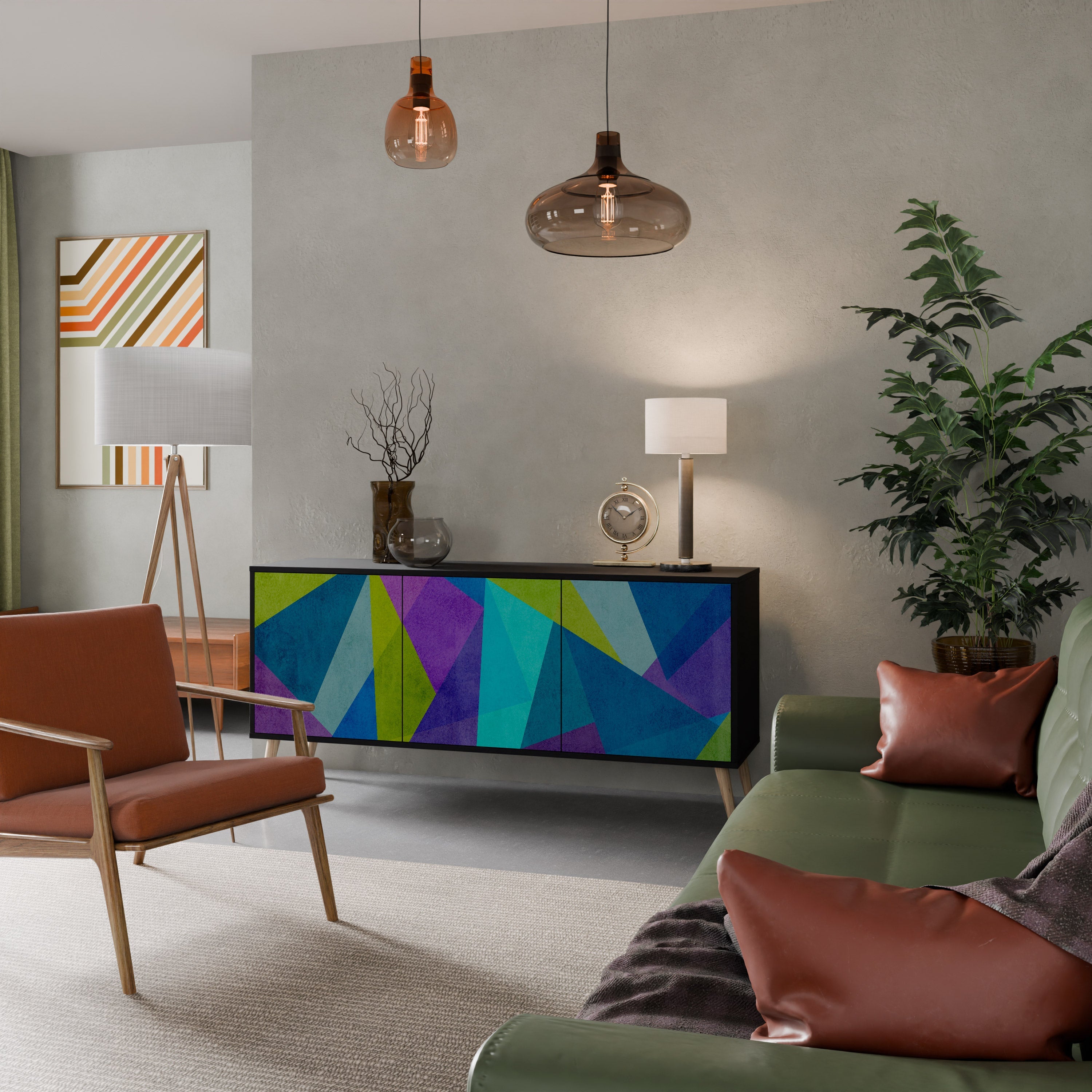 Buffet 3 portes COLD SHOWCASE en finition noire