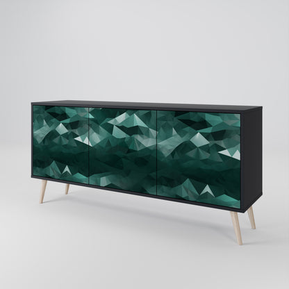 POLYGONAL FLOATING 3-Door Sideboard