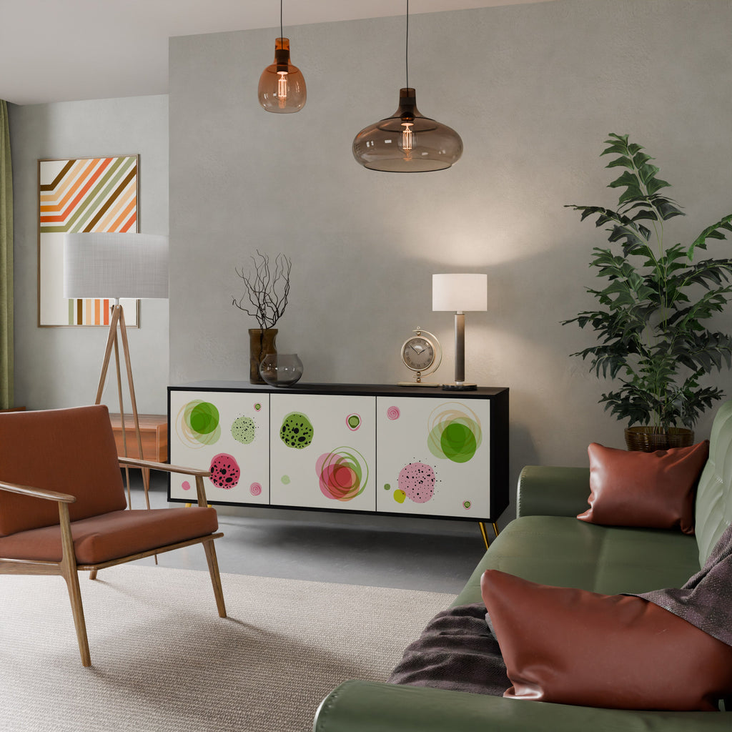 Buffet 3 portes COLORFUL COSMOS finition noire