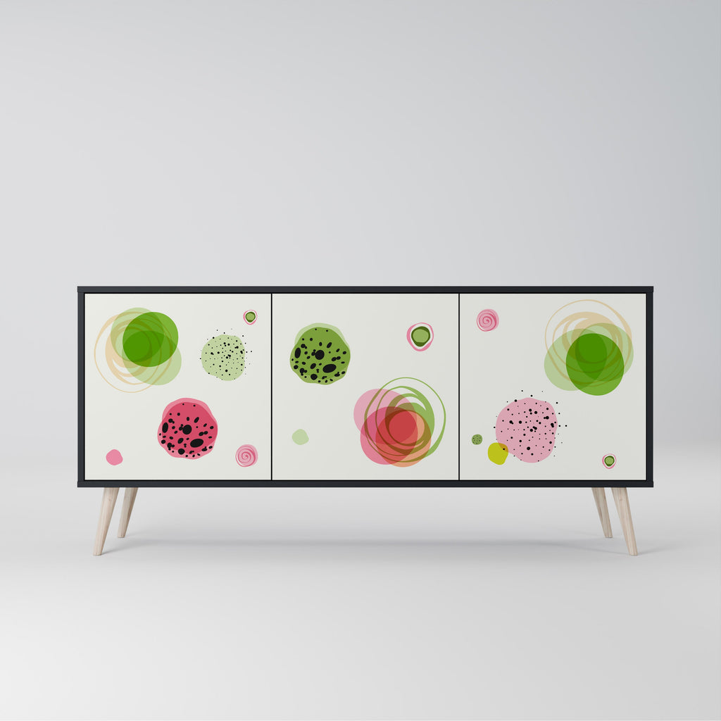 Buffet 3 portes COLORFUL COSMOS finition noire