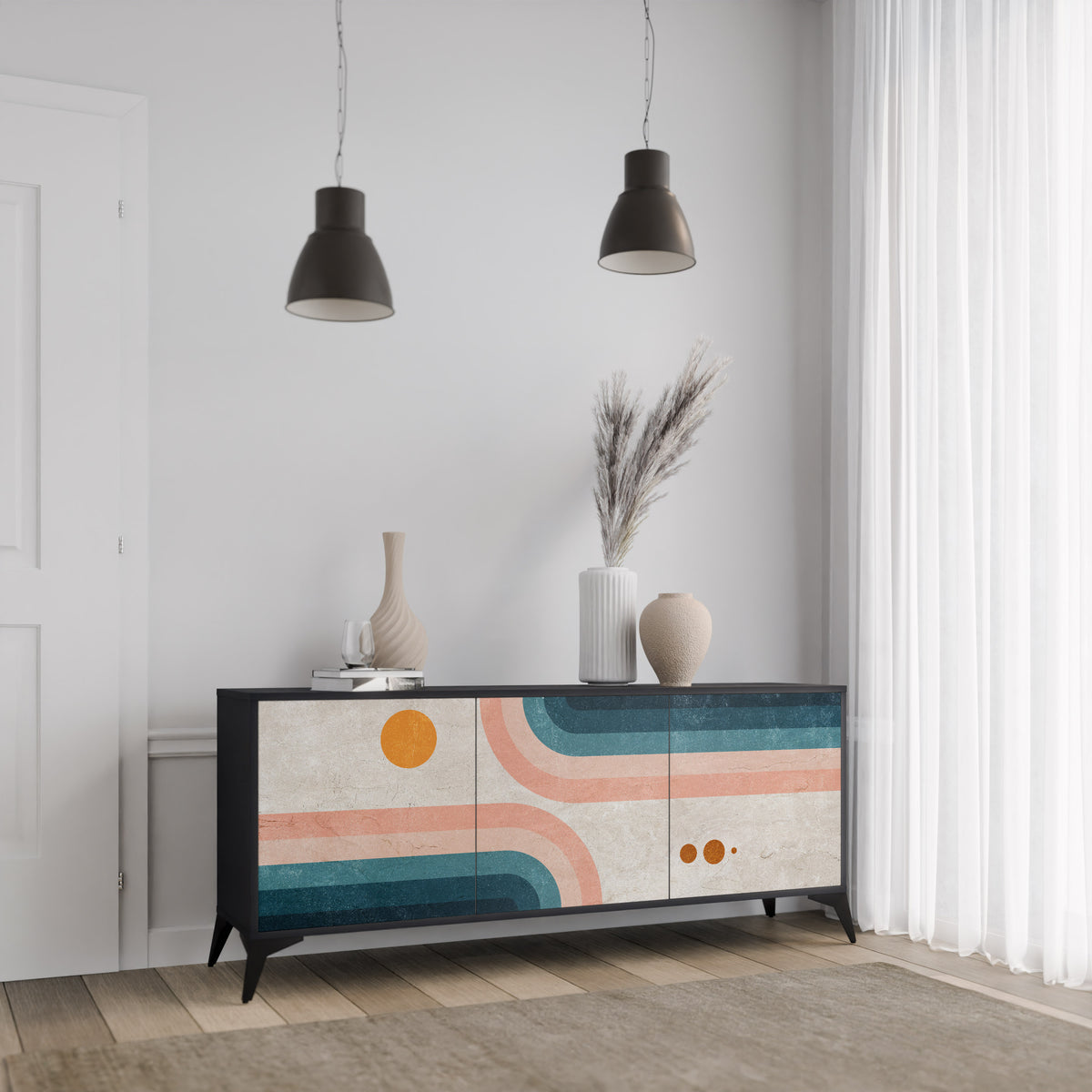 TWO HALVES 3-Door Sideboard