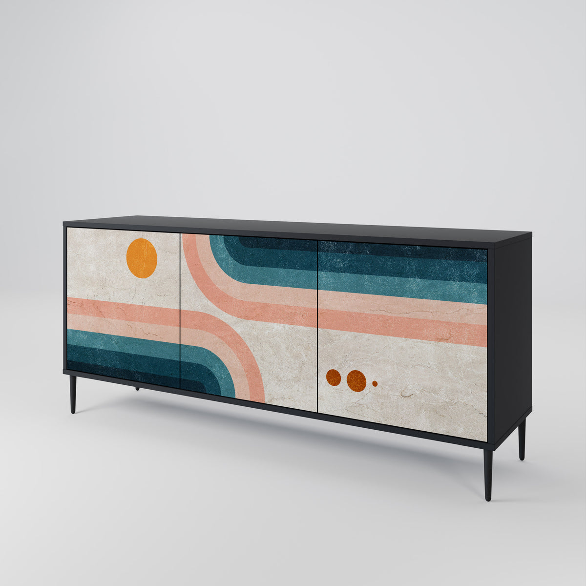 TWO HALVES 3-Door Sideboard