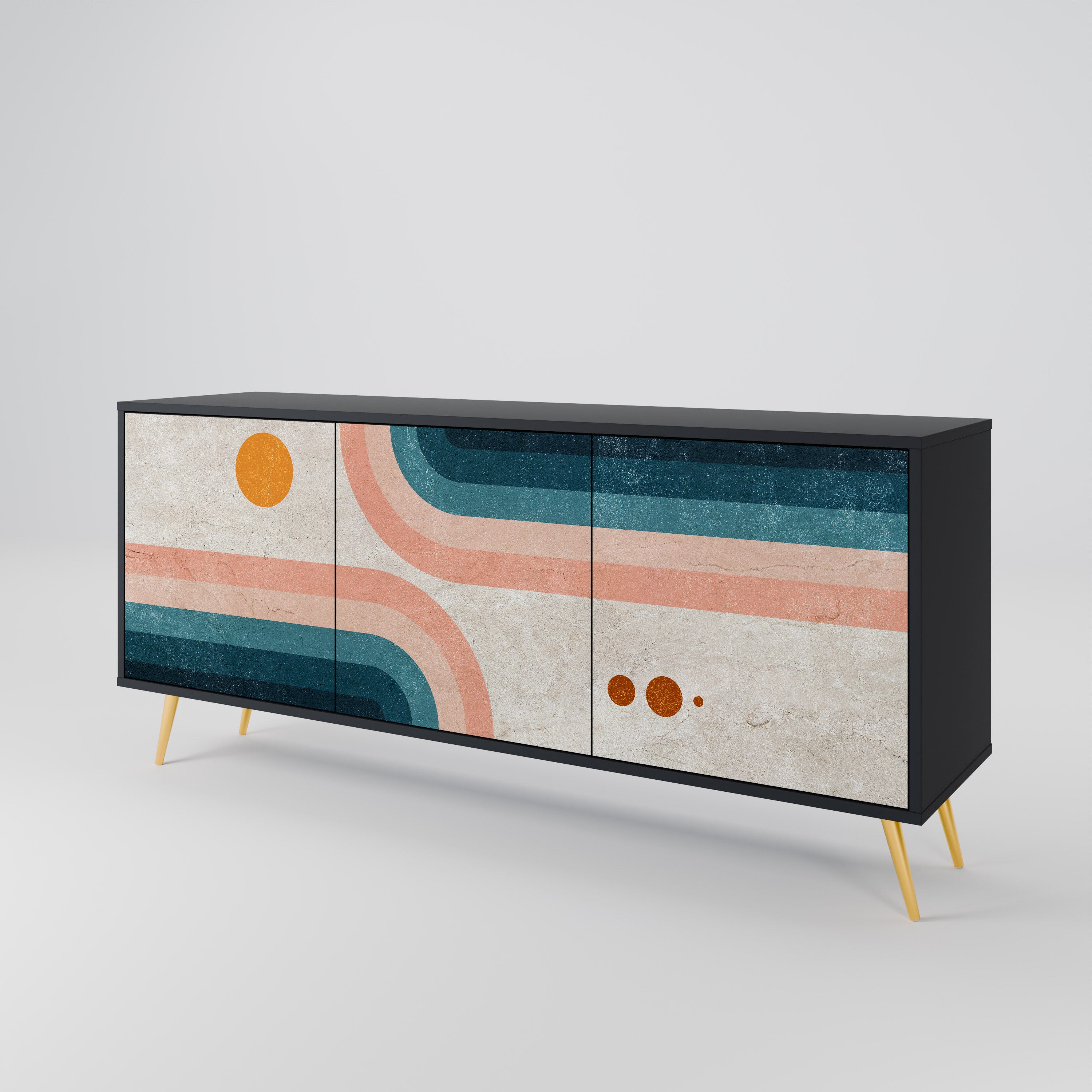 TWO HALVES 3-Door Sideboard