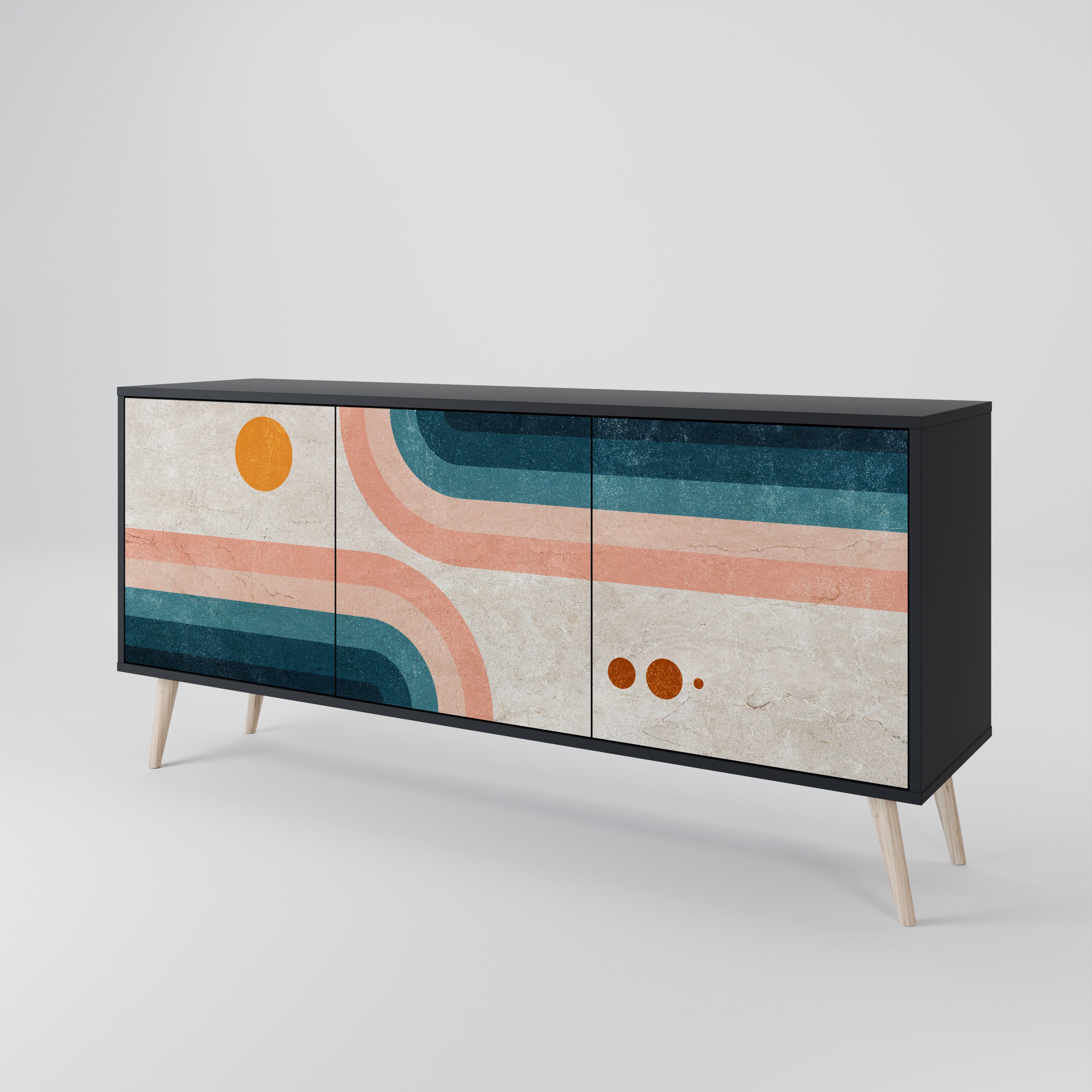 TWO HALVES 3-Door Sideboard