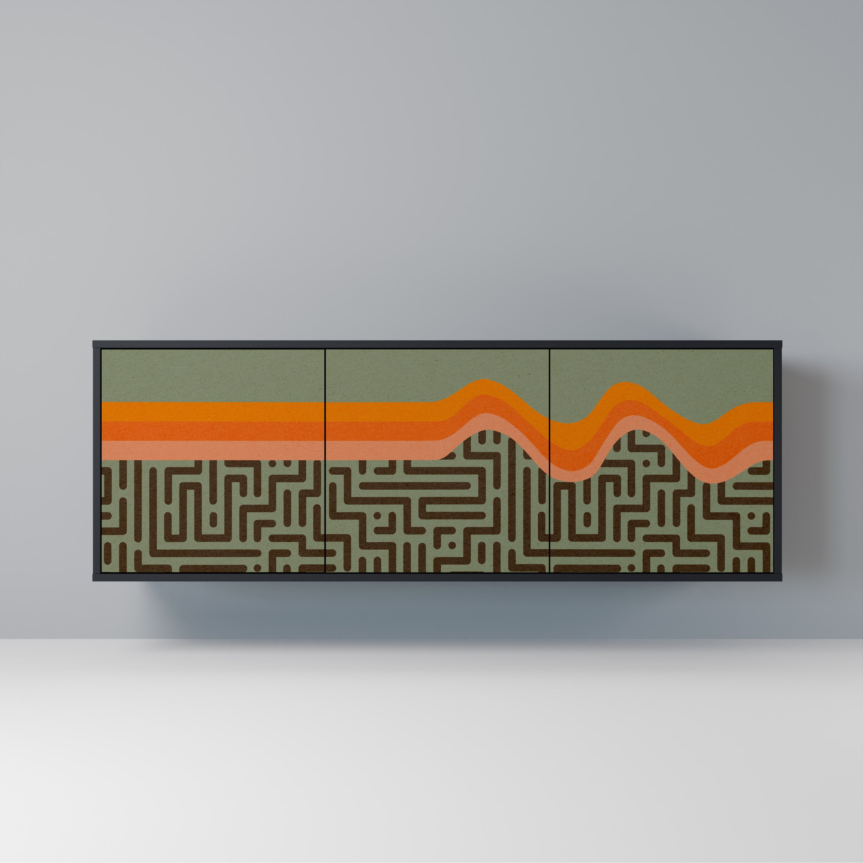 Buffet 3 portes SIMPLE SOLUTIONS en finition noire