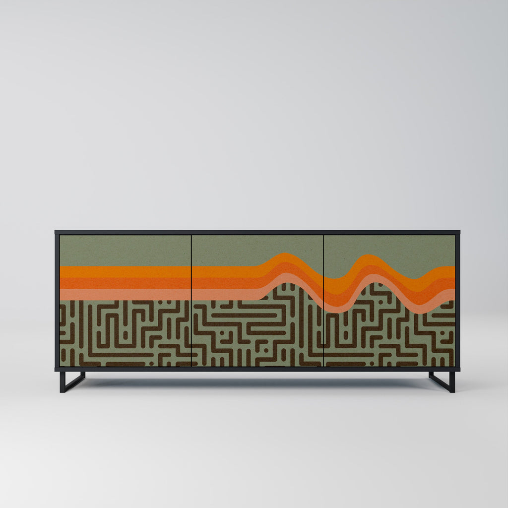 Buffet 3 portes SIMPLE SOLUTIONS en finition noire