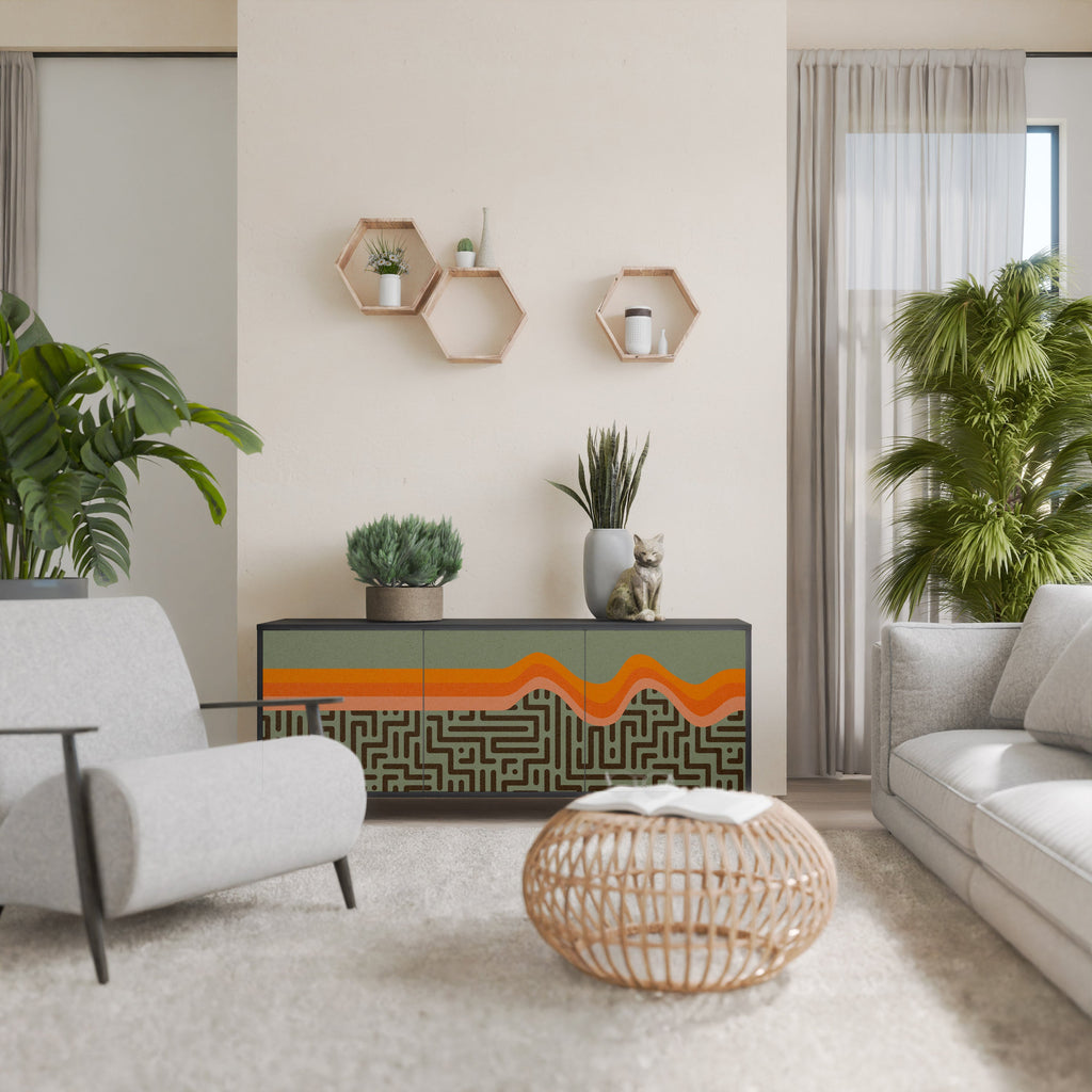 Buffet 3 portes SIMPLE SOLUTIONS en finition noire