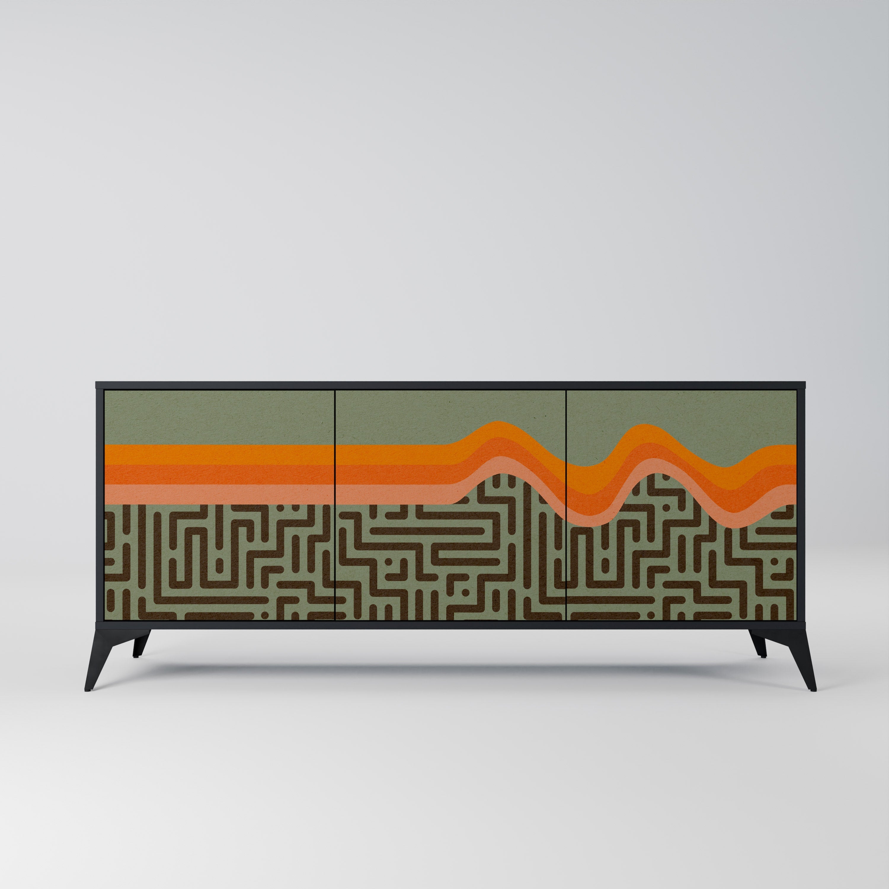 Buffet 3 portes SIMPLE SOLUTIONS en finition noire