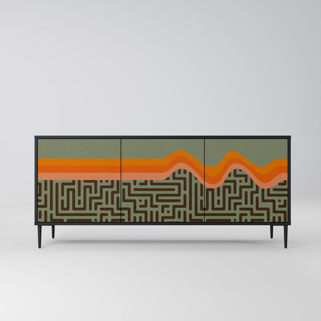 Buffet 3 portes SIMPLE SOLUTIONS en finition noire