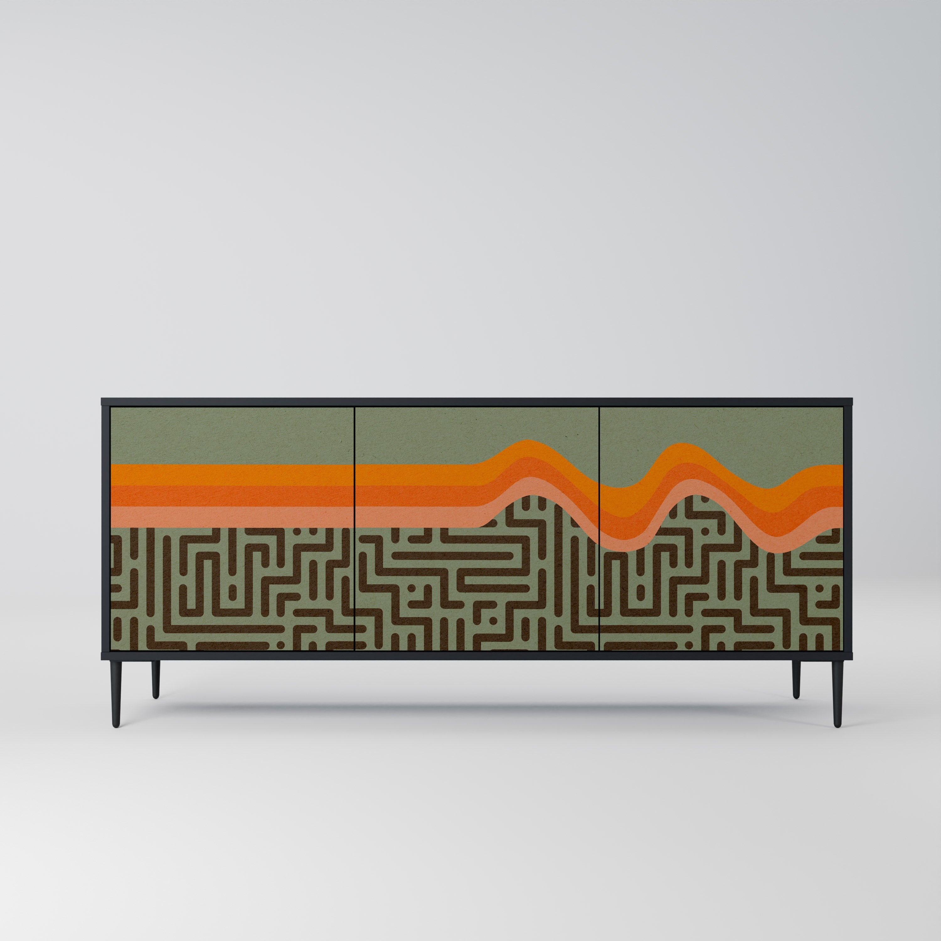 Buffet 3 portes SIMPLE SOLUTIONS en finition noire