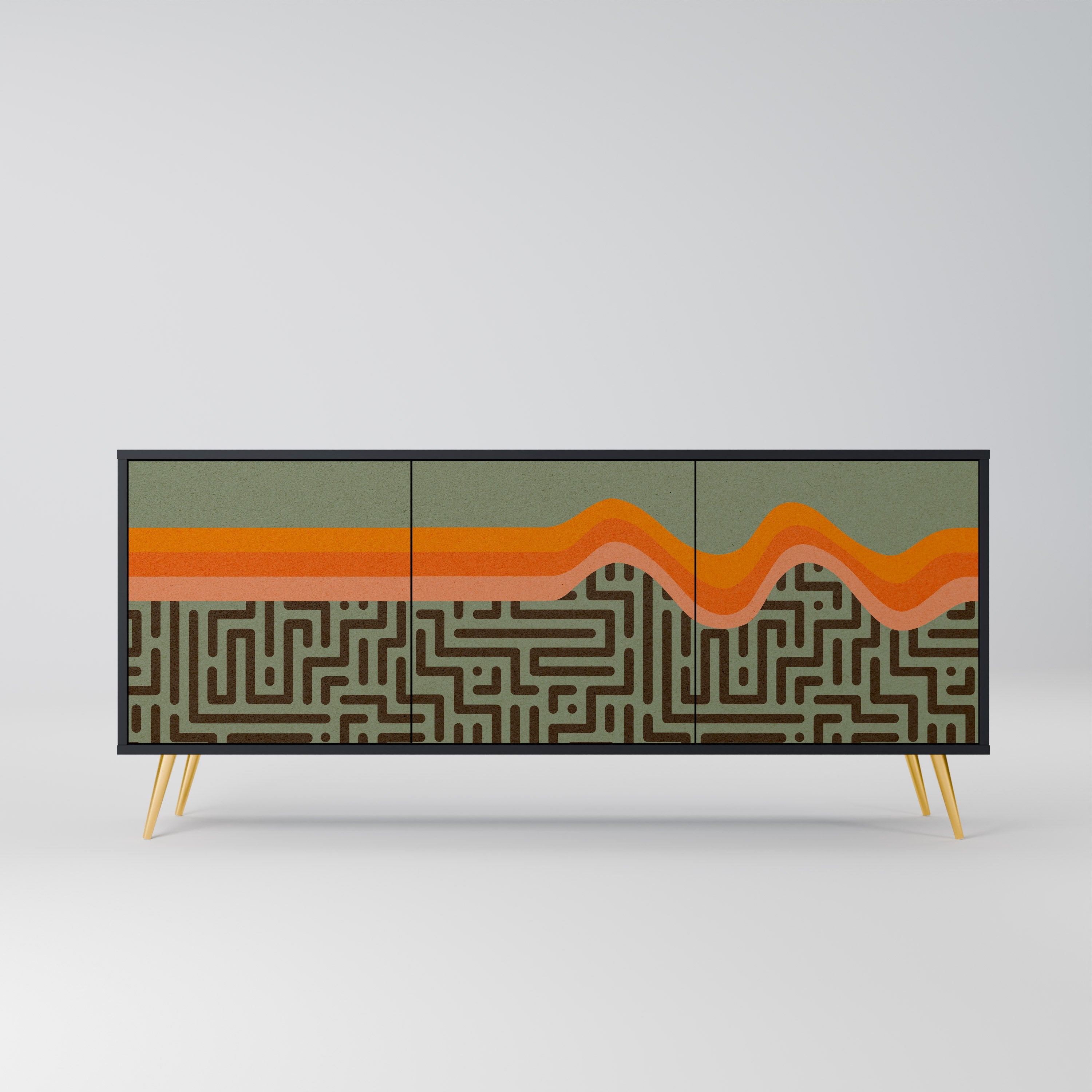 Buffet 3 portes SIMPLE SOLUTIONS en finition noire