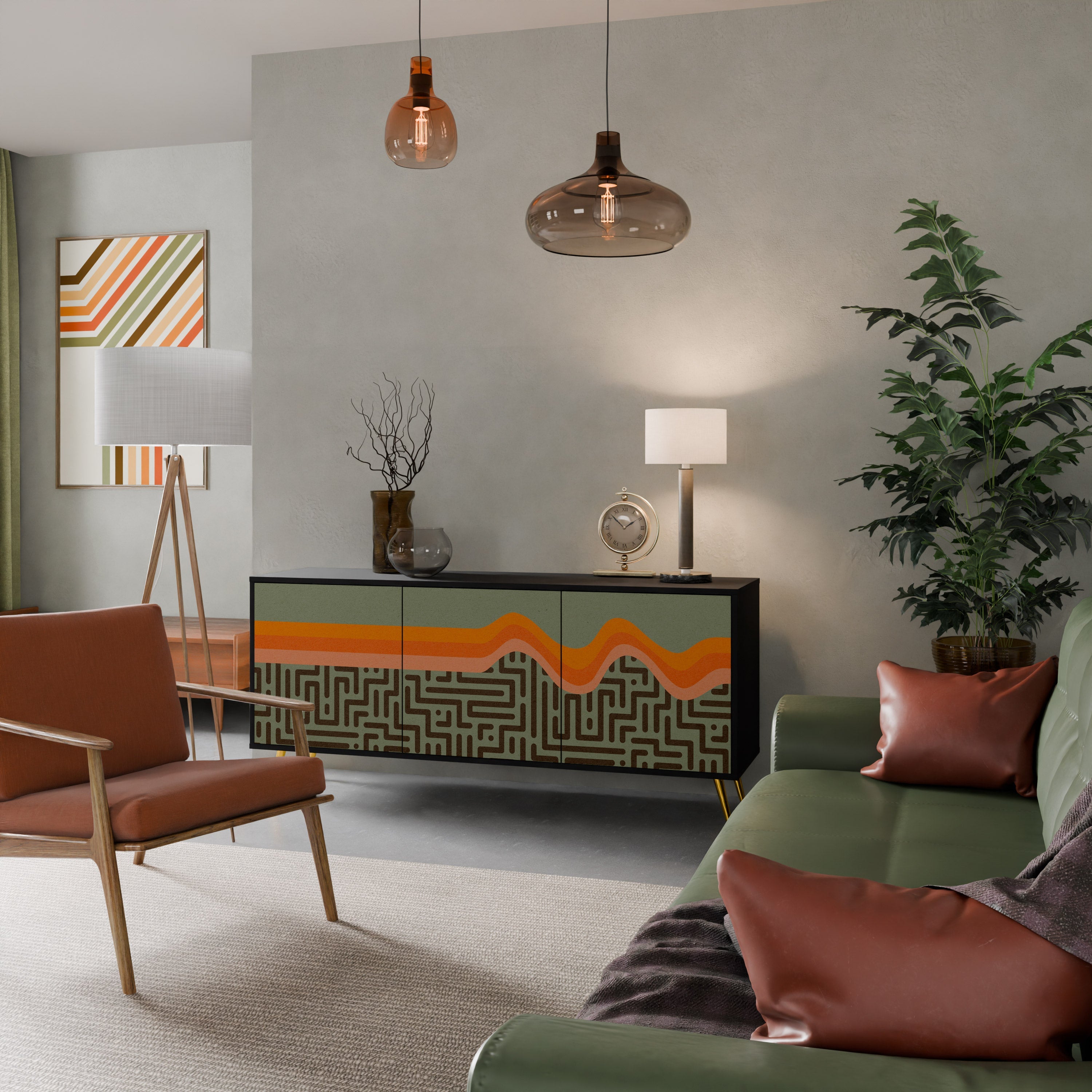 Buffet 3 portes SIMPLE SOLUTIONS en finition noire