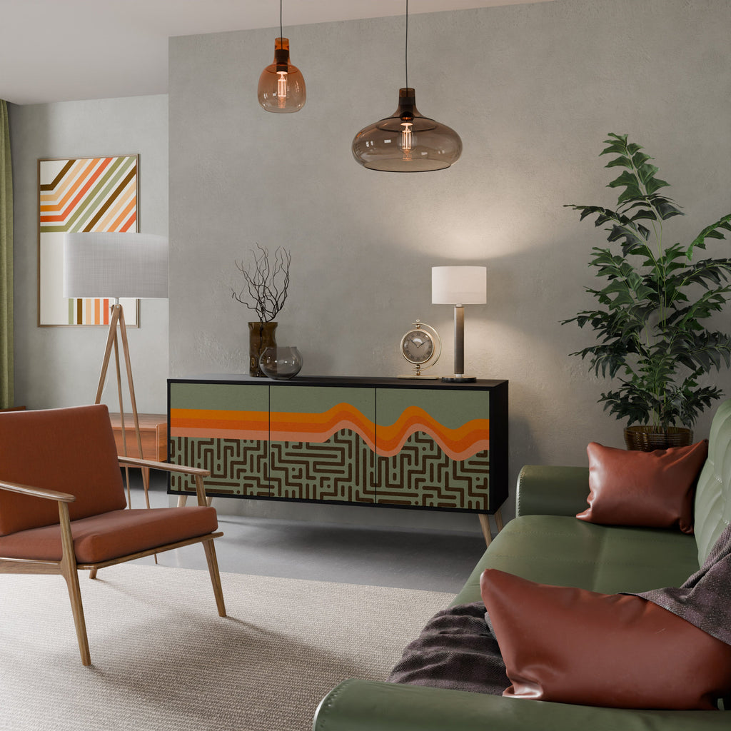 Buffet 3 portes SIMPLE SOLUTIONS en finition noire