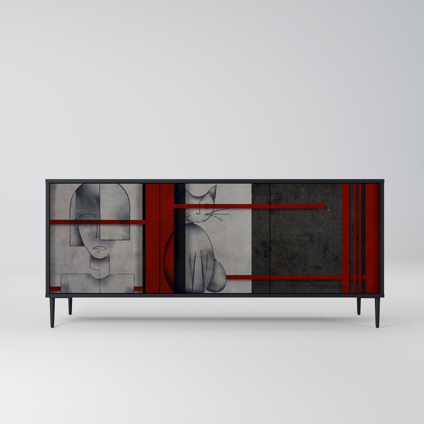 GRAY FIGURES 3-Door Sideboard
