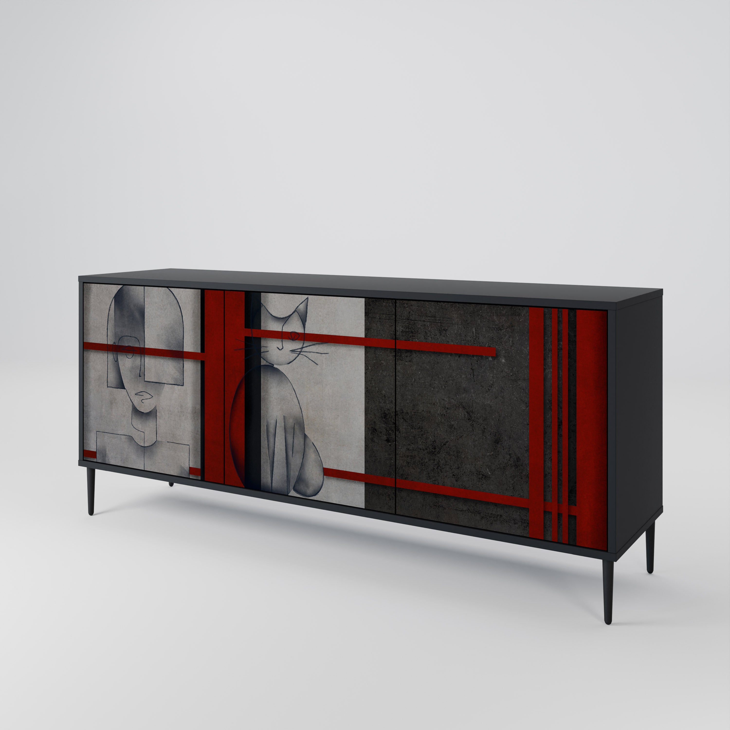 GRAY FIGURES 3-Door Sideboard