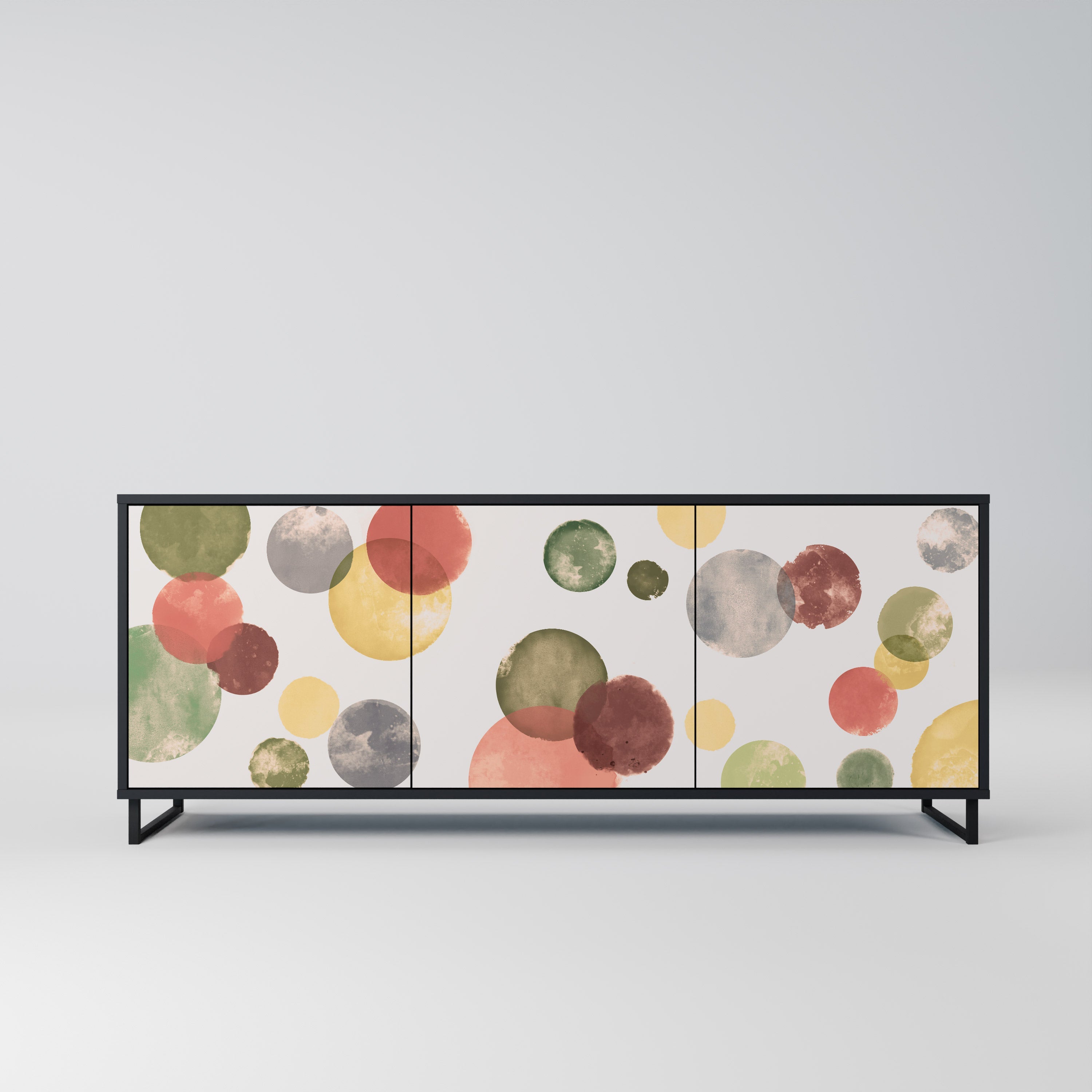 Buffet 3 portes FLEETING HAPPINESS finition noire