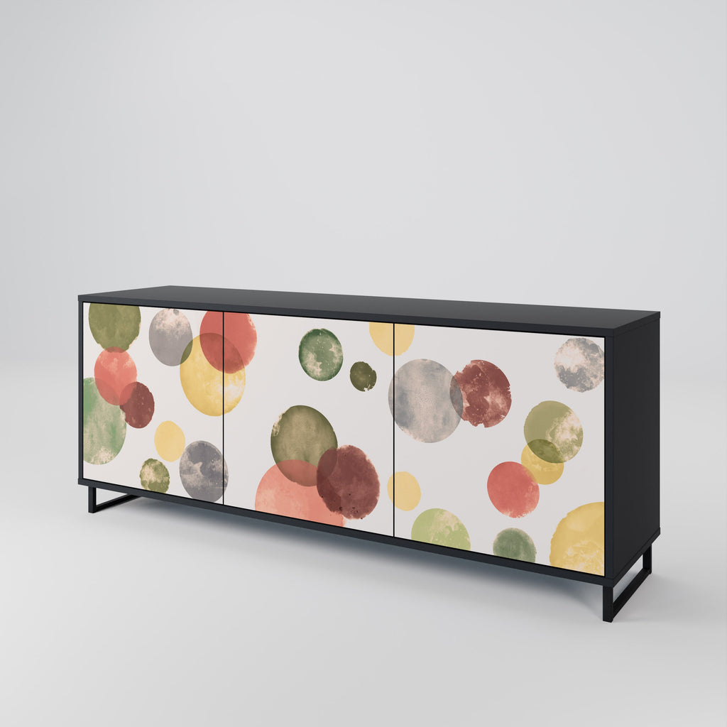 Buffet 3 portes FLEETING HAPPINESS finition noire