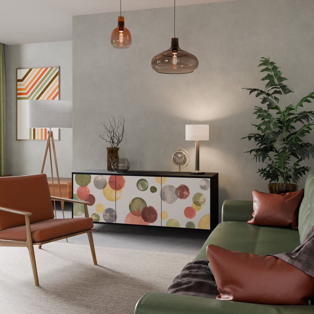 Buffet 3 portes FLEETING HAPPINESS finition noire