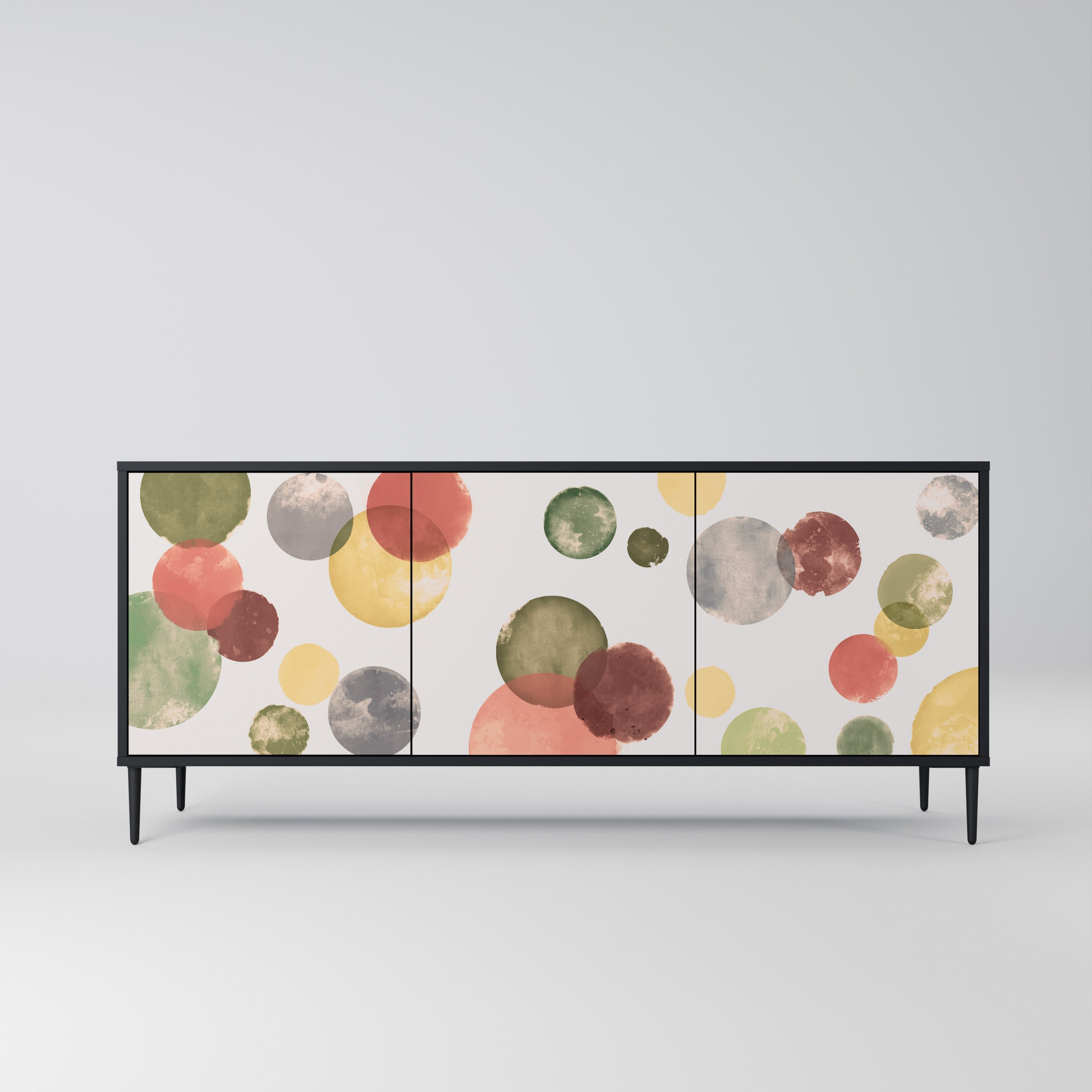 Buffet 3 portes FLEETING HAPPINESS finition noire