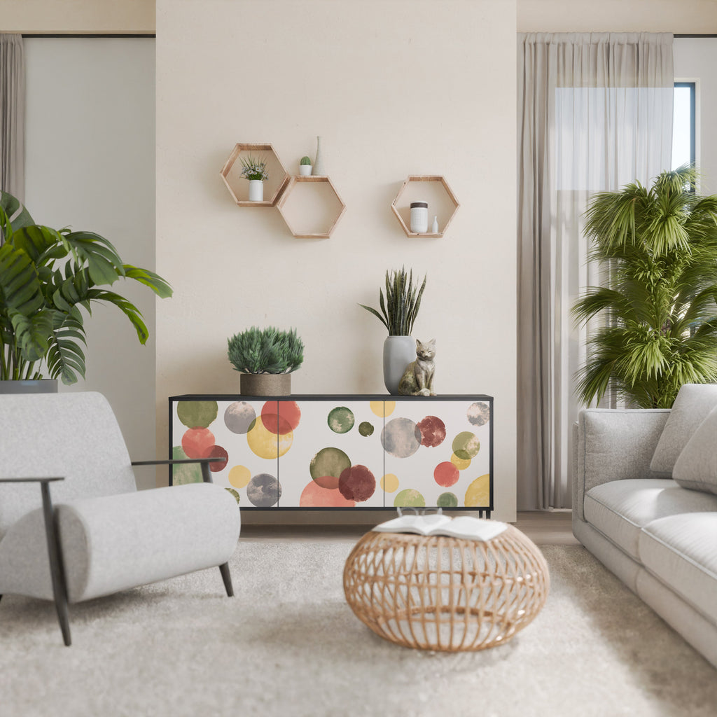 Buffet 3 portes FLEETING HAPPINESS finition noire