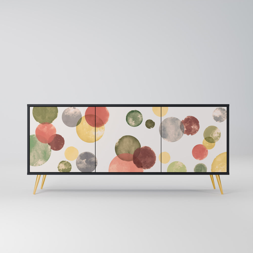 Buffet 3 portes FLEETING HAPPINESS finition noire