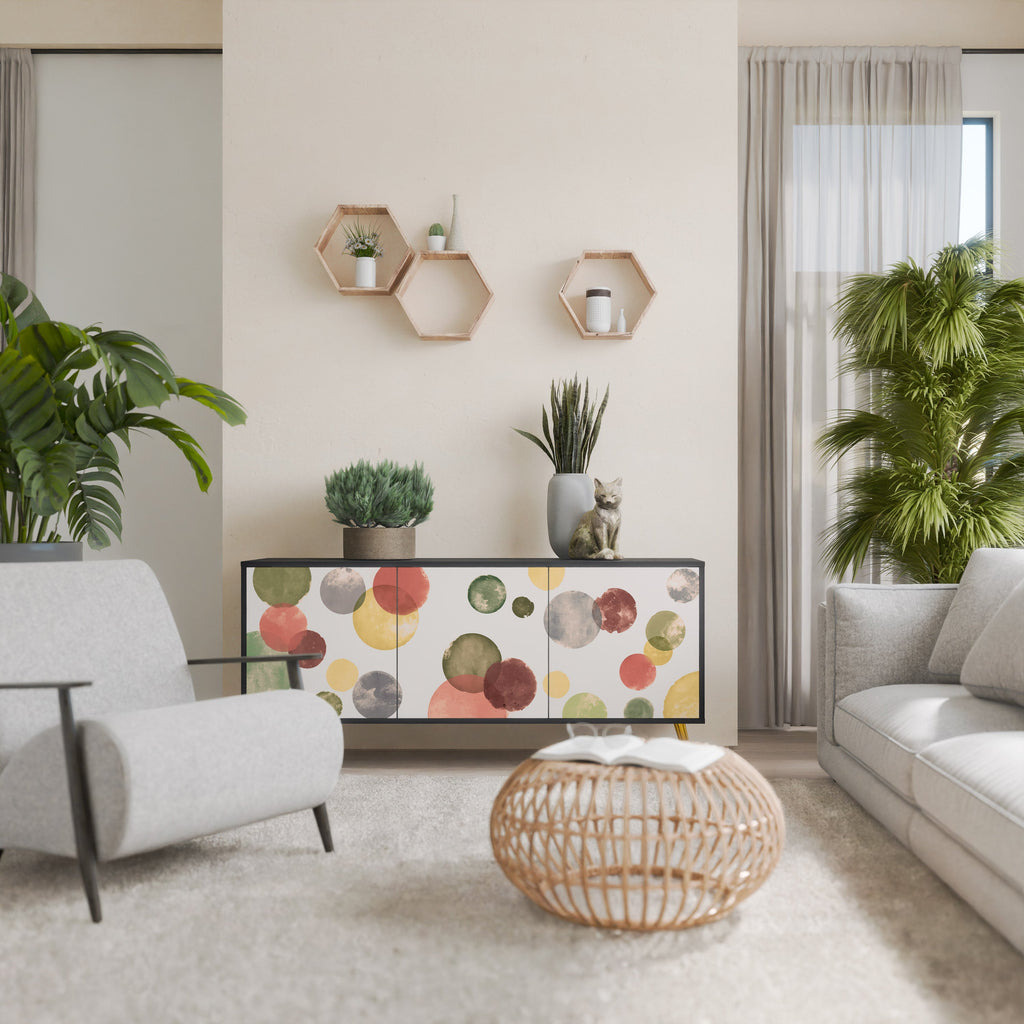 Buffet 3 portes FLEETING HAPPINESS finition noire