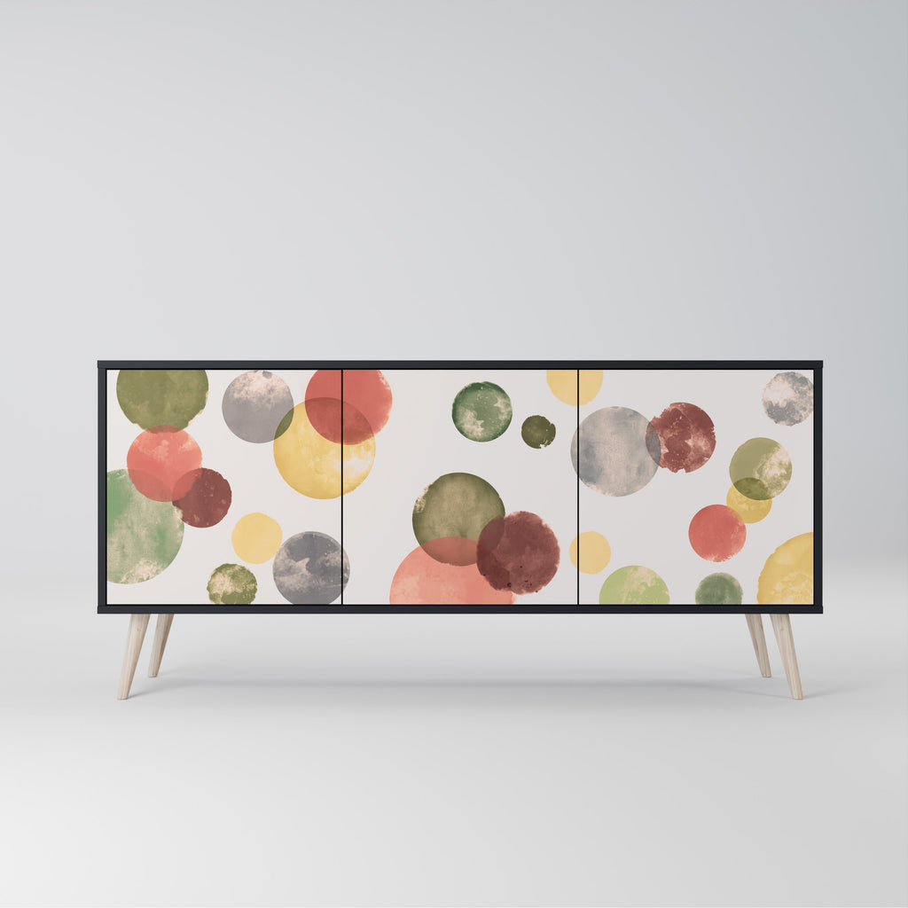 Buffet 3 portes FLEETING HAPPINESS finition noire