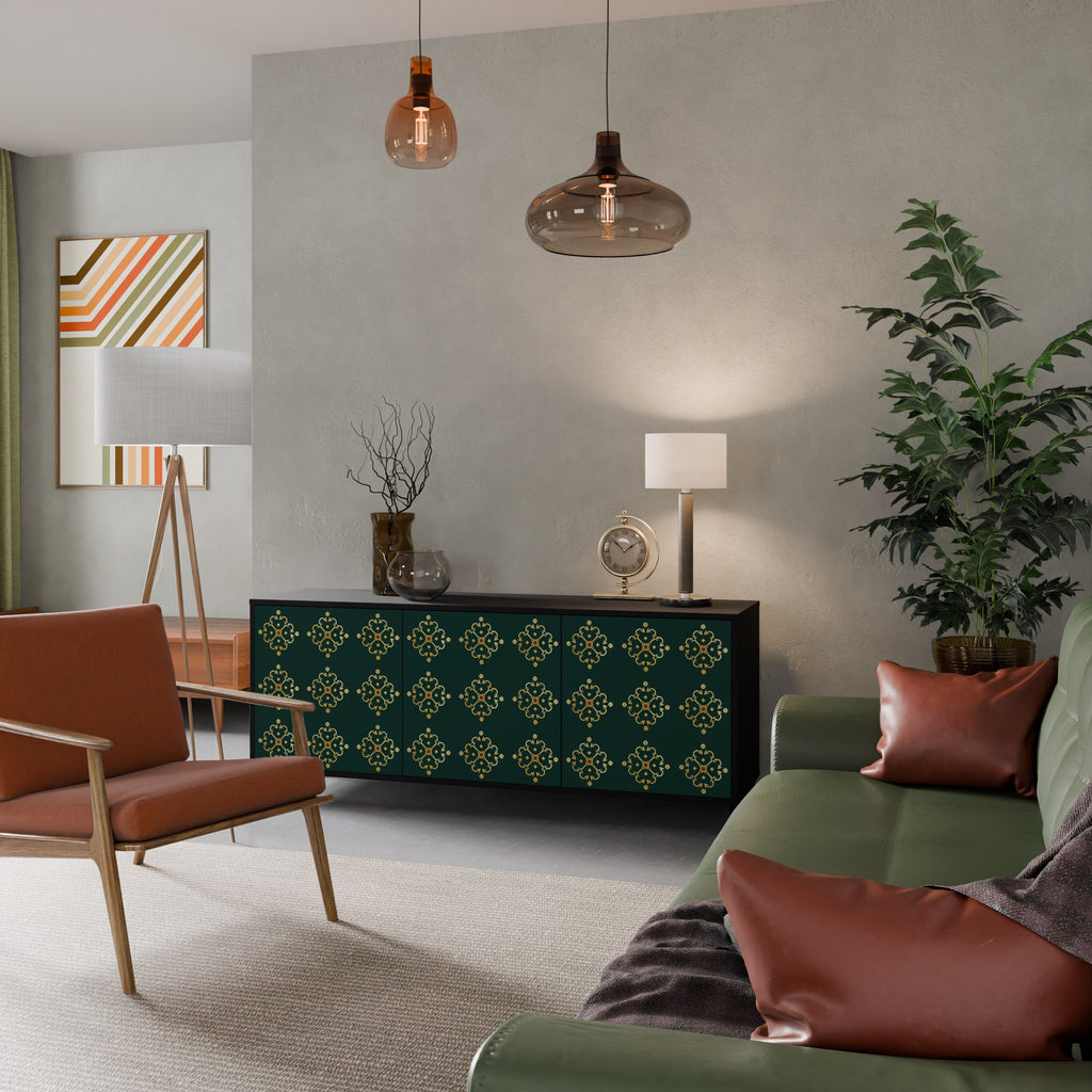 Buffet 3 portes ROYAL MEDALLION en finition noire