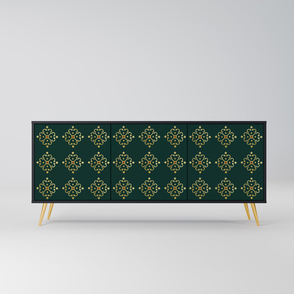 Buffet 3 portes ROYAL MEDALLION en finition noire