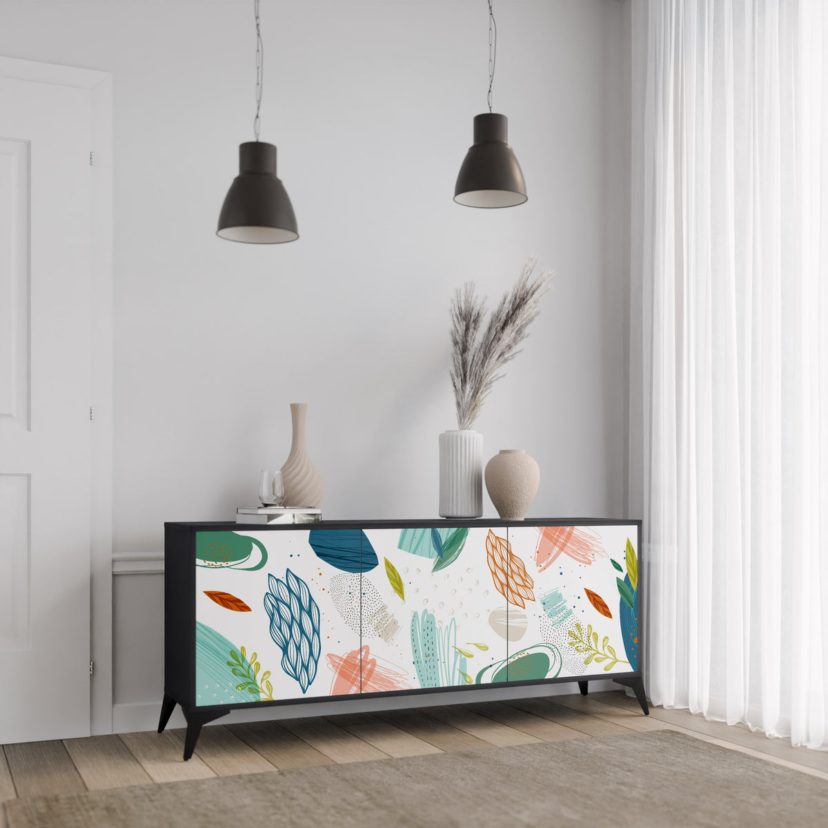 BOTANICAL HURRICANE 3-Door Sideboard