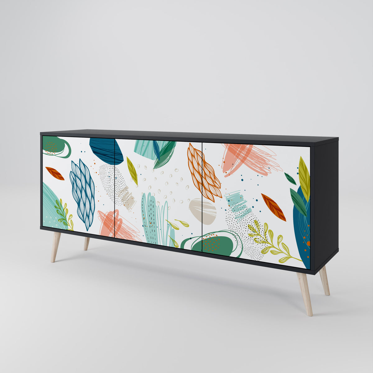 BOTANICAL HURRICANE 3-Door Sideboard