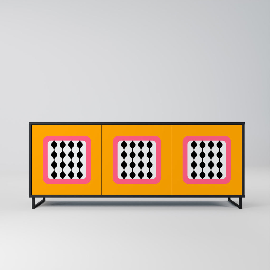 Buffet 3 portes TEARS IN HEAVEN en finition noire