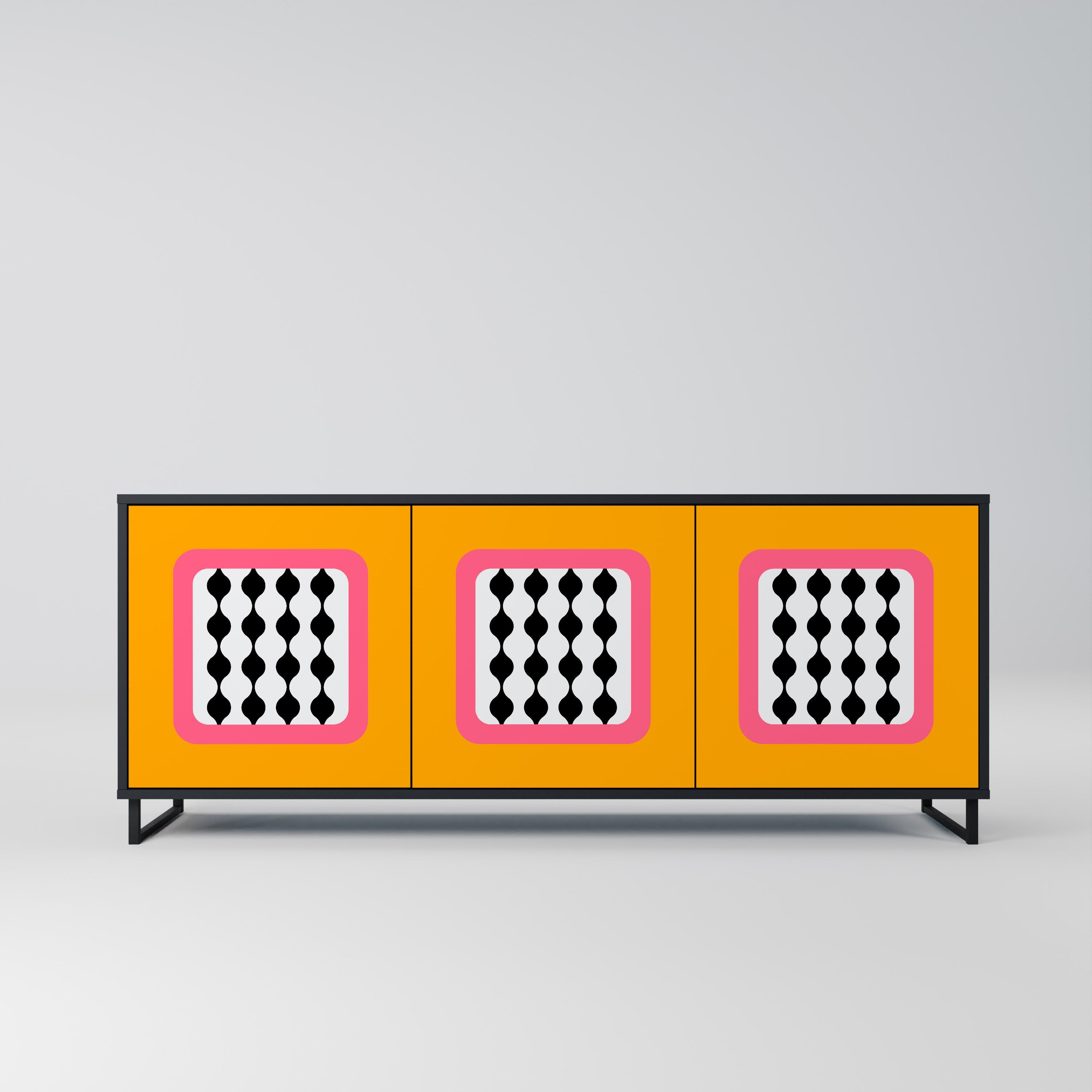 Buffet 3 portes TEARS IN HEAVEN en finition noire