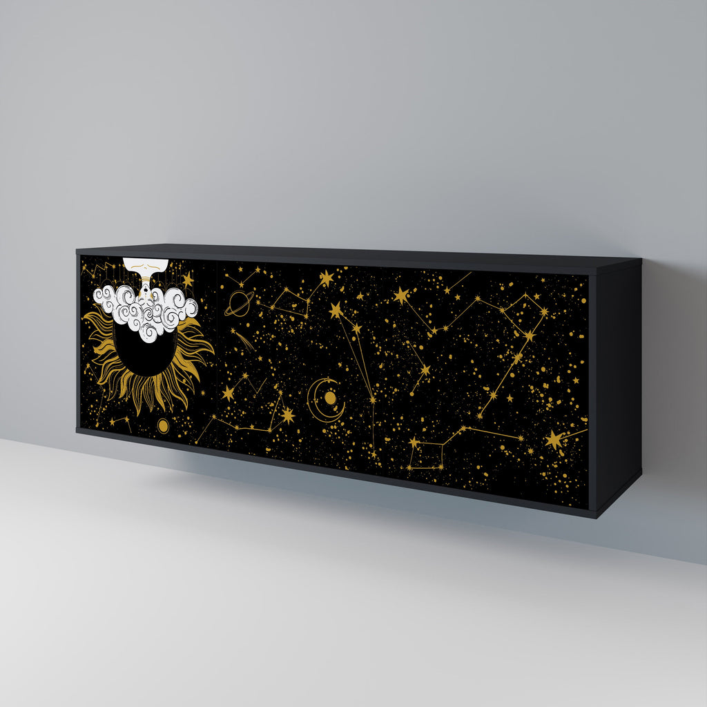 Buffet 3 portes STELLAR CONSTELLATIONS en finition noire