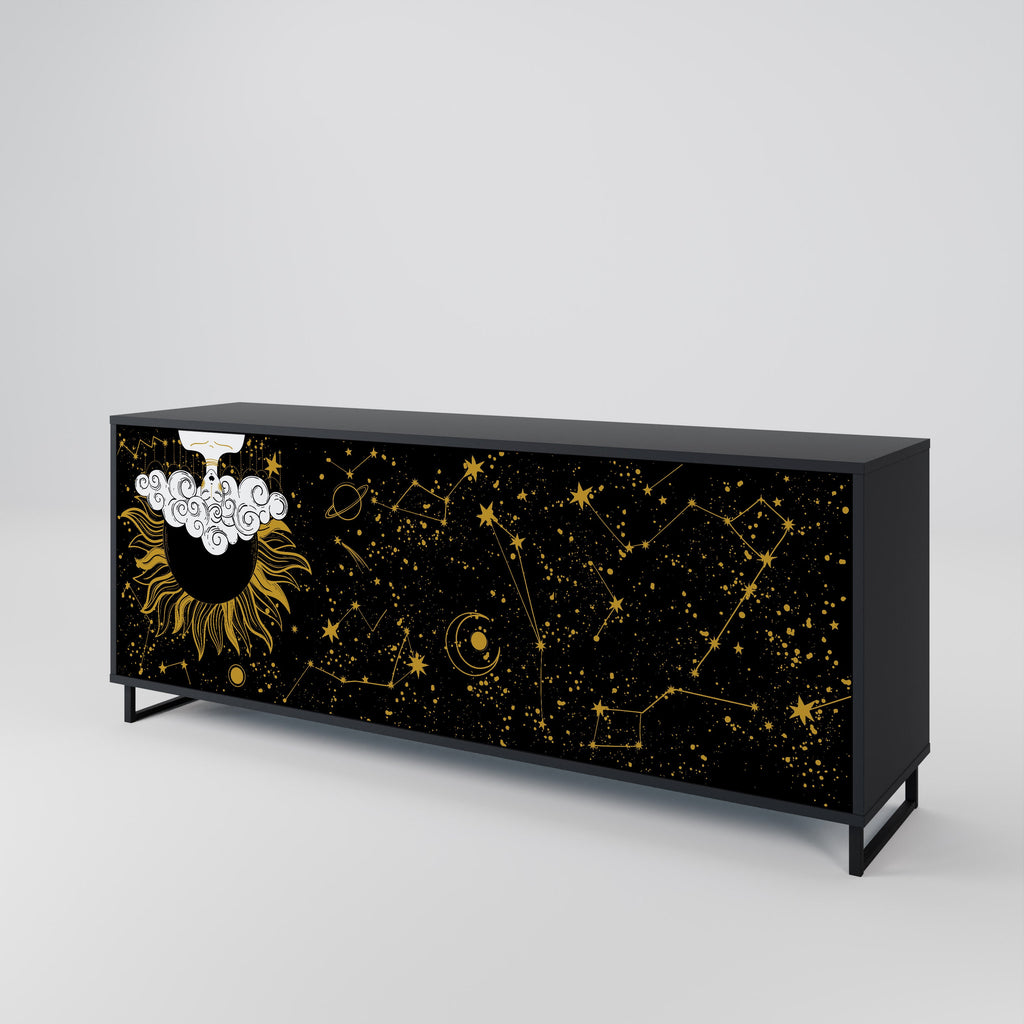 Buffet 3 portes STELLAR CONSTELLATIONS en finition noire